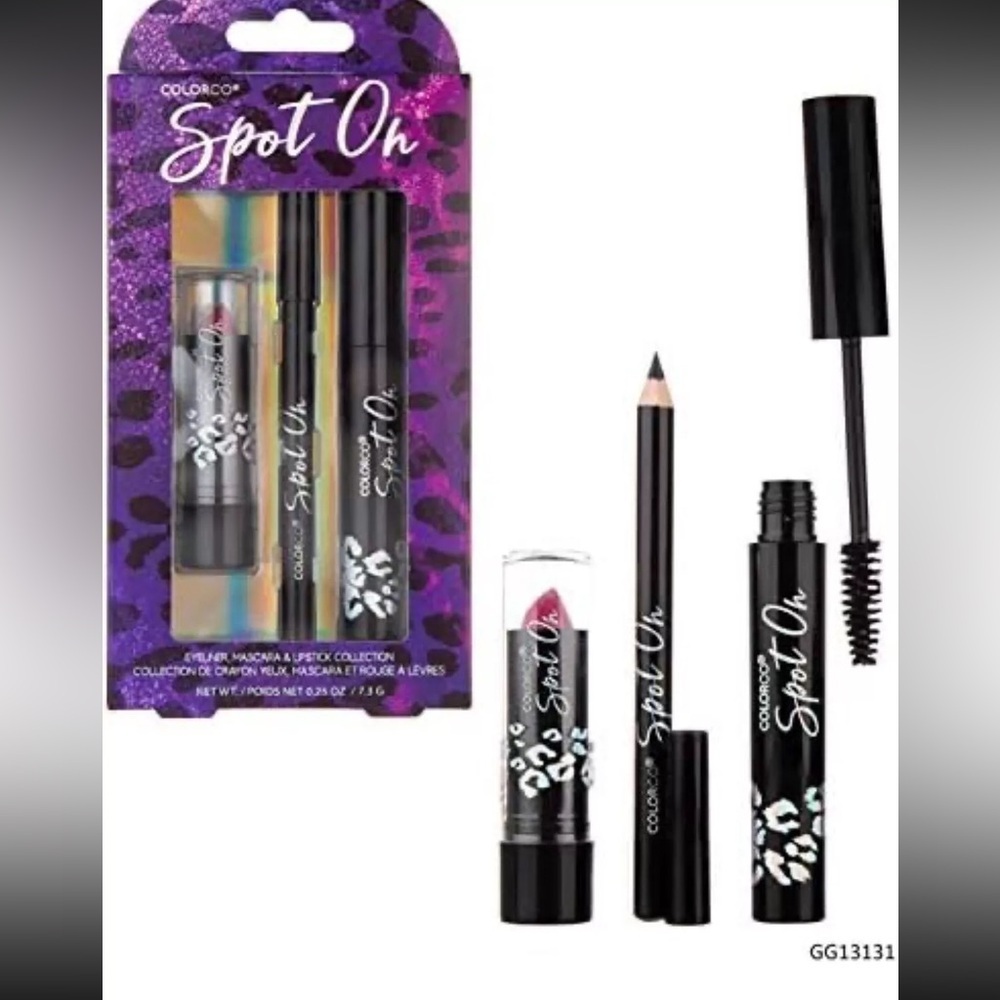 ColorCo Spot On Makeup Set Eyeliner Mascara and Lipstick Giftset NWT
